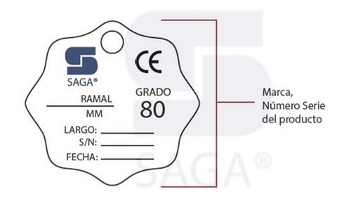 Maniobra De Izaje Cadena Grado 80 De 1/2 (13 Mm) - 4 Mts C/u