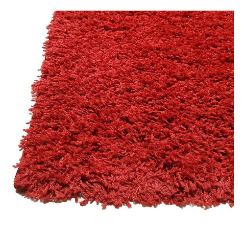 Carpeta Alfombra Satori Shaggy Roja 60 X 110 Cm Soul Color Bordó