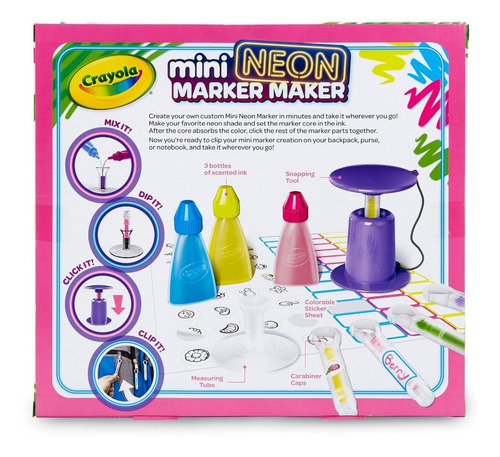 Creador De Plumones Crayola Marker Maker Mini Neon +3 Años