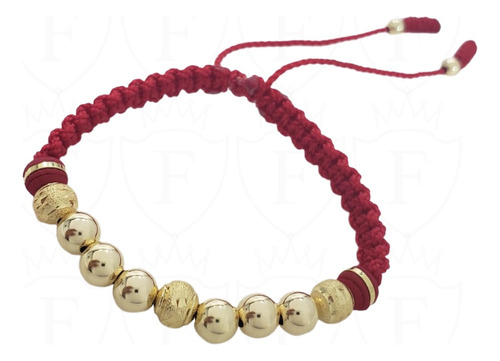 Pulsera Manilla Oro Laminado 18k  Roja +obsequio