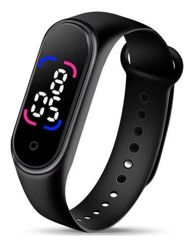 Imagen 2 de 3 de Reloj Led Touch Unisex Malla Silicona Autoajustable Garantía