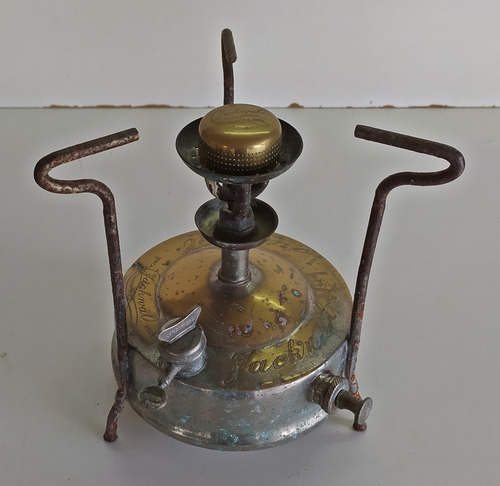 Antigo Fogareiro Em Bronze / Querosene / Década 1950 - 07