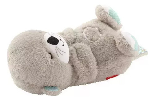 Nutria de peluche Fisher Price, con sonido y luces, 30 cm, color gris