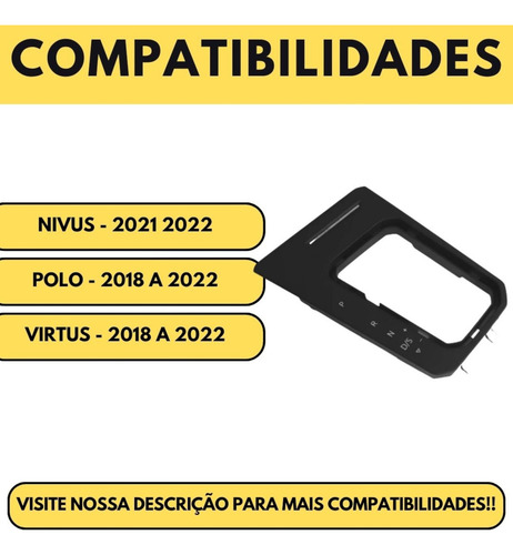 Base Plástica Da Manopla Cambio Para Polo 2018-2022