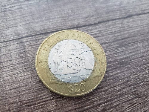 Moneda 20 Pesos Plan Marina