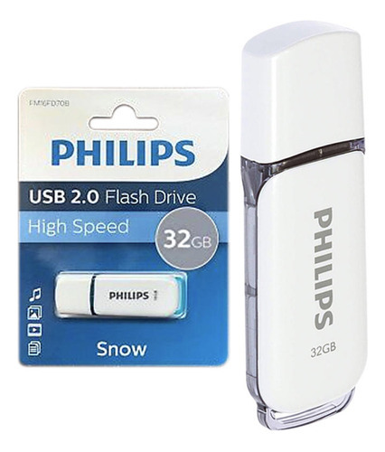 Pendrive Usb-a Philips Snow 32gb Color Blanco