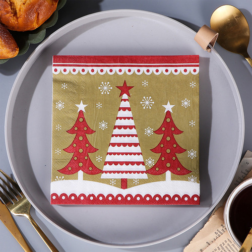 Servilletas Navideñas Estampadas En Colores H, Servilletas P