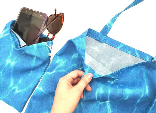 Imagem 7 de 10 de Bolsa De Praia Ou Compras Sacola Tipo Ecológica Com Saquinho