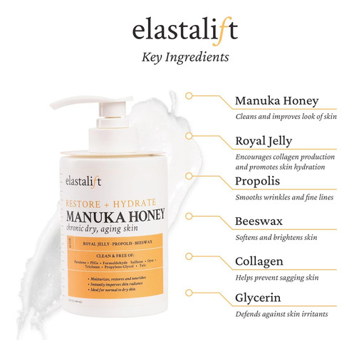 Elastalift Crema De Colágeno + Crema De Miel De Manuka Loció