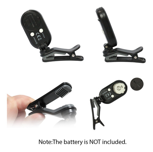 Afinador Cromático Para Clips De Guitarra Con Apagado Automá