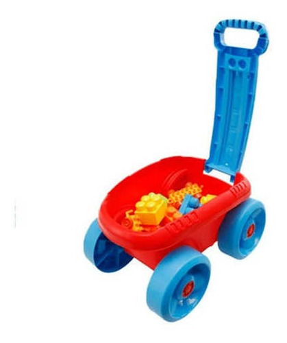 Carrito De Arrastre Para Bebés Con Bloques 32 Piezas