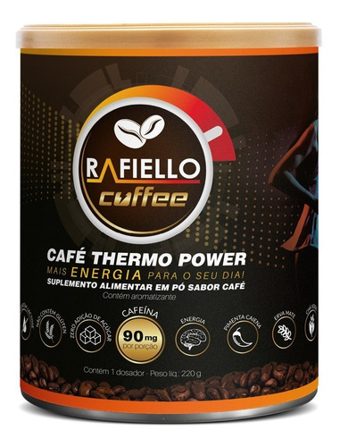 Café Termogênico Vegano S/glútem Zero Lactose Pré Treino220g