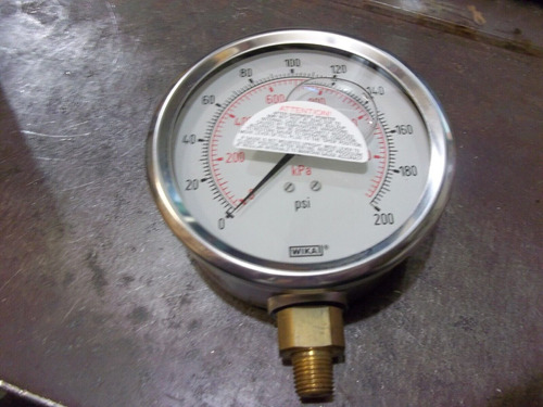 Nib Wika 4280113 Pressure Gauge 0-200 Psi 3.5  Dial (836 Vvp