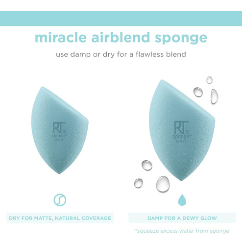 Real Techniques Miracle Airblend Makeup Sponge, Esponja M...