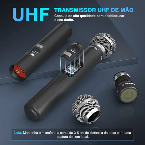 Conjunto De Microfone Sem Fio Phenyx Pro Ptu-7000