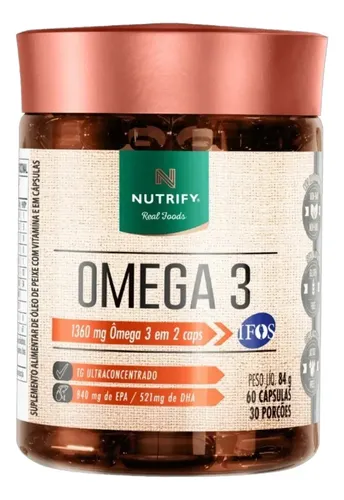 Ômega 3 TG 1360mg Ultra Concentrado 60 cápsulas Nutrify