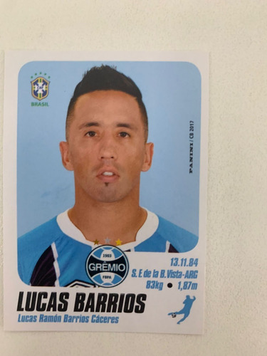 Figurinha Campeonato Brasileiro 2017 Nº234 Lucas Barrios