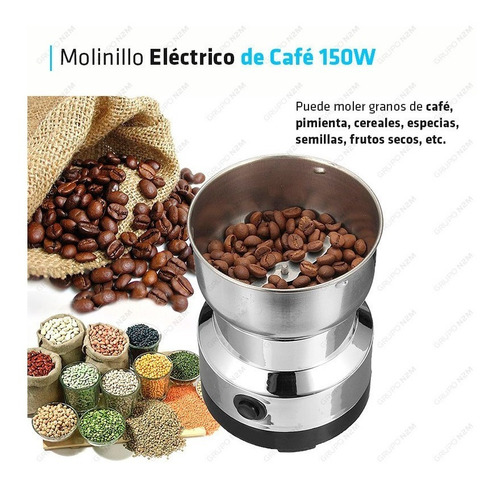 Imagen 3 de 10 de Molinillo Electrico Cafe Granos Semillas Cereales 150w