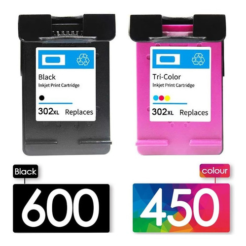 302xl Tinta Cartidge De Negro Y Tri-color