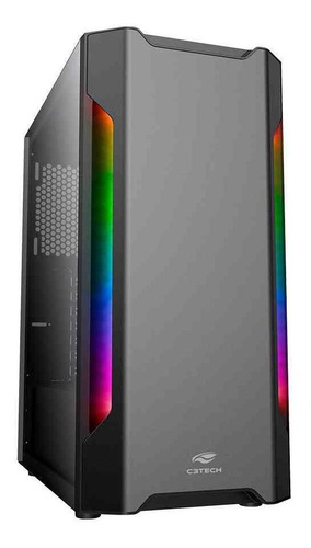 Gabinete Gamer C3tech Mt-g680sbk Led Rgb Sem Fonte Cor Preto