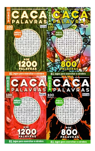 Caca Palavras - Nivel Facil Medio Dificil - Livro 1 - Ed Especial