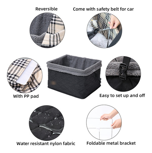 Nuevo Asiento De Coche For Mascotas Y Cama For Perros