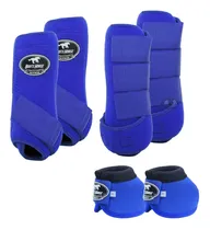 Comprar Kit Proteção Caneleiras E Cloche Azul Royal Boots Horse