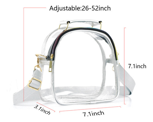 Bolsa De Corpo Transparente Feminina Tpu Inodora Com Um Ombr