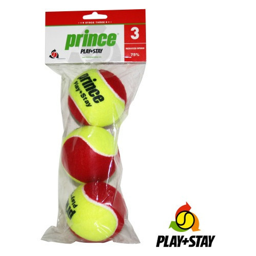 Set De 3 Pelotas De Tenis Prince Play & Stage 3 75% Speed