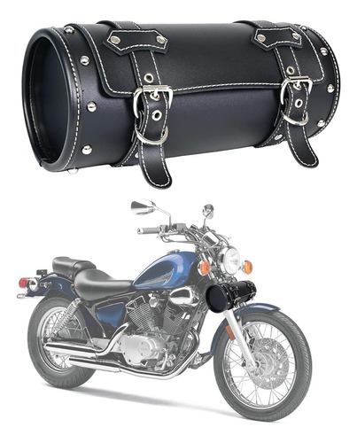 Qjbomto Motorcycle Pvc Leather Tool Bag -universal Fork Bag,