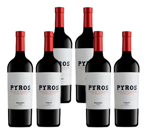 Vino Pyros 3 Malbec + 3 Syrah 750ml