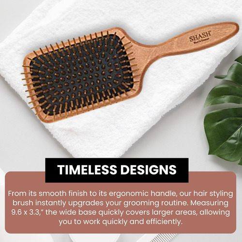 Paddle Brush Shash Since 1869, De Madera, Desenreda Suavemen