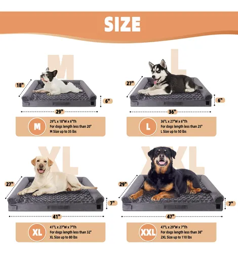 Camas Para Perros Ortopédicos Grandes Y Medianos, Lavables.