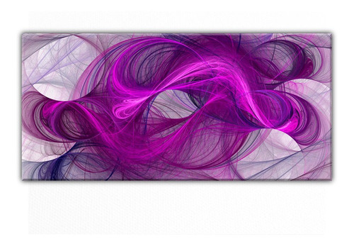 Cuadro Decorativo Acrilico 50x100 Abstracto Morado Geometria