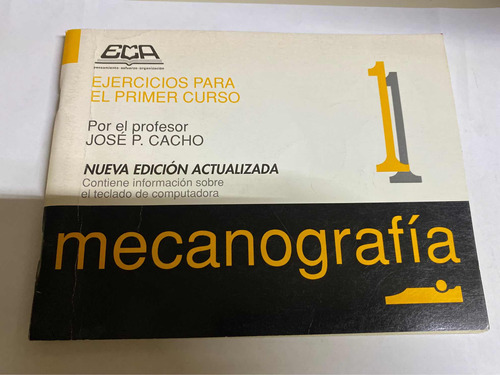 Libro Vintage Mecanografía Ejercicios Primer Curso