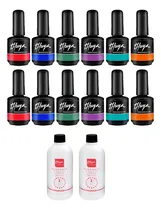Comprar 12 Esmaltes Semipermanentes Gel On Off Thuya Removedores