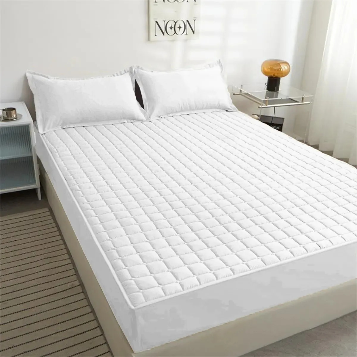 Capa Protetora Colchão Solteiro Box Matelado Impermeável Branco Solteiro
