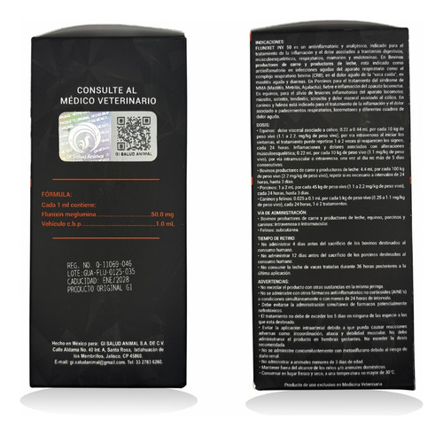 Flunixen Iny 50 De 250 Ml Antiflamatorio