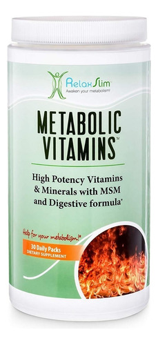 Relaxslim Metabolic Vitamins Alta Potencia Y Minerales Msm