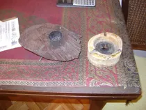 Comprar Lote De Dos Antiguos Ceniceros Madera Tronco Rusticos 120