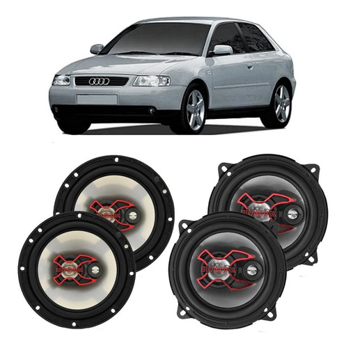 Falante Audi A3 2001 A 2004 Bravox 200w Rms Automotivo Kit