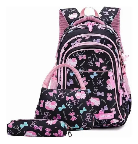 Bolso De Mano Mochilas Kit Escolar Estudiante Lapicera, 3 Unidades