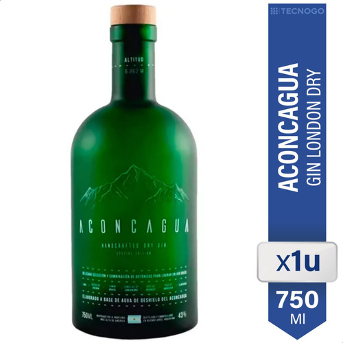 Gin Aconcagua London Dry Lima Y Lemongrass 750ml 