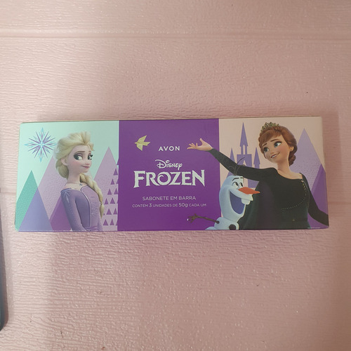 Caixa De Sabonete Frozen Com 3