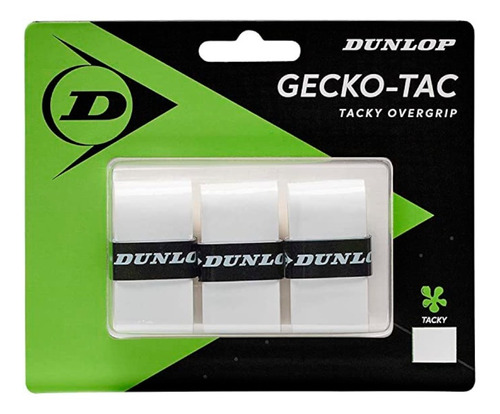 Overgrip Tenis Gecko Tac Dunlop Gran Agarre Blanco X3