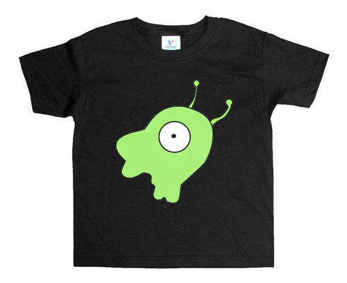 Remera Negra Niños Marciano Extraterrestre R94