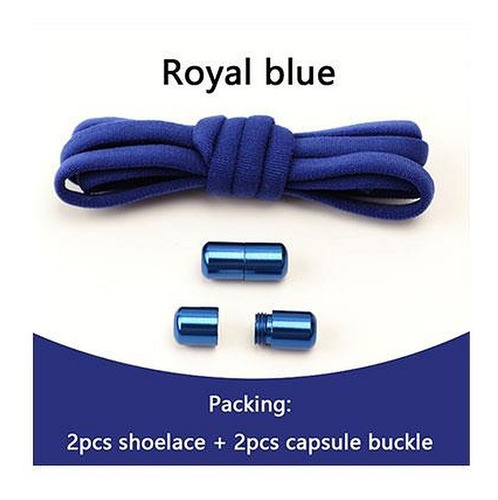 Pasador Zapatilla Elastico + Seguro Rosca (azul) - D944