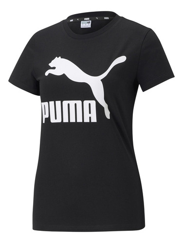 Polera Puma Classics Logo Tee Negro Mujer