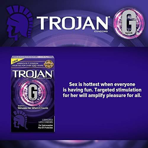 Imagen 4 de 6 de Condones Trojan G Spot Estimulación Punto G Lubricados 10 Pz