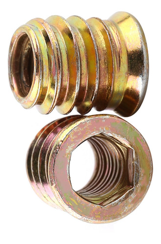 Imagen 6 de 10 de Madera Roscada Inserto Tuercas Zinc Acero Al Carbono Muebles